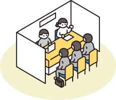 展示会ブースのイラスト